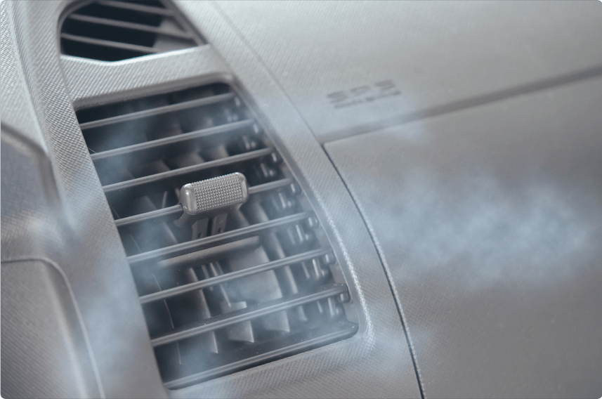 Air coming out of a car's vent with mold in the air