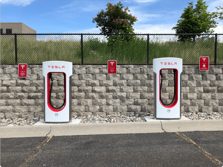 Tesla charging stations